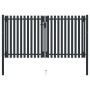 Cancela doble de valla de acero gris antracita 306x200 cm de vidaXL, Puertas de jardín - Ref: Foro24-146353, Precio: 630,68 €...