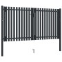 Cancela doble de valla de acero gris antracita 306x200 cm de vidaXL, Puertas de jardín - Ref: Foro24-146353, Precio: 630,68 €...