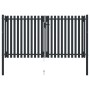 Cancela doble de valla de acero gris antracita 306x200 cm de vidaXL, Puertas de jardín - Ref: Foro24-146353, Precio: 630,68 €...