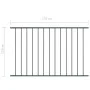 Anthracite gray powder coated steel fence panel 1.7x1.25m by vidaXL, fence panels - Ref: Foro24-145223, Price: 45,53 €, Disco...