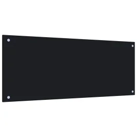 Protección salpicaduras cocina vidrio templado negro 100x40 cm de vidaXL, Herramientas y utensilios de cocina - Ref: Foro24-2...