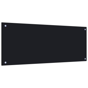 Protección salpicaduras cocina vidrio templado negro 100x40 cm de vidaXL, Herramientas y utensilios de cocina - Ref: Foro24-2...
