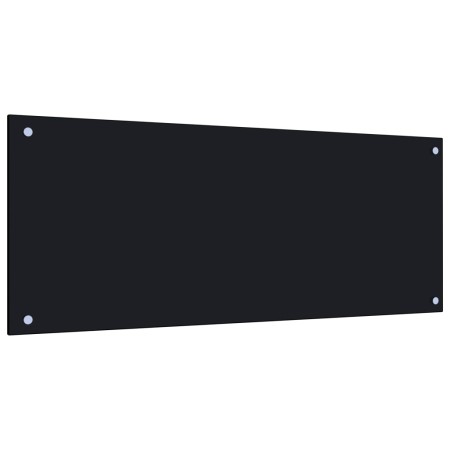 Protección salpicaduras cocina vidrio templado negro 100x40 cm de vidaXL, Herramientas y utensilios de cocina - Ref: Foro24-2...