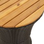 Mesa de jardín forma de tambor ratán sintético y madera negro en Mesas de jardín | Comprar online en Foru.es