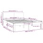Estructura de cama de madera maciza blanca 135x190 cm de vidaXL, Camas y somieres - Ref: Foro24-810471, Precio: 132,69 €, Des...
