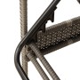 Tumbona con cojín ratán sintético gris 63x200x81 cm en Tumbonas | Comprar online en Foru.es
