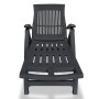 Tumbona con reposapiés plástico gris antracita de vidaXL, Tumbonas - Ref: Foro24-43588, Precio: 195,04 €, Descuento: %