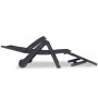 Tumbona con reposapiés plástico gris antracita de vidaXL, Tumbonas - Ref: Foro24-43588, Precio: 195,04 €, Descuento: %