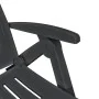 Tumbona con reposapiés plástico gris antracita de vidaXL, Tumbonas - Ref: Foro24-43588, Precio: 190,35 €, Descuento: %