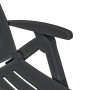 Tumbona con reposapiés plástico gris antracita de vidaXL, Tumbonas - Ref: Foro24-43588, Precio: 195,04 €, Descuento: %