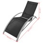 Tumbonas con sombrilla aluminio negro de vidaXL, Tumbonas - Ref: Foro24-42161, Precio: 172,95 €, Descuento: %
