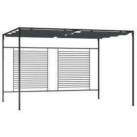 Cenador con techo retráctil antracita 4x3x2,3 m 180 g/m² de vidaXL, Carpas y cenadores - Ref: Foro24-313625, Precio: 344,85 €...