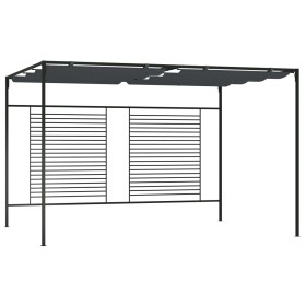 Cenador con techo retráctil antracita 4x3x2,3 m 180 g/m² de vidaXL, Carpas y cenadores - Ref: Foro24-313625, Precio: 352,12 €...
