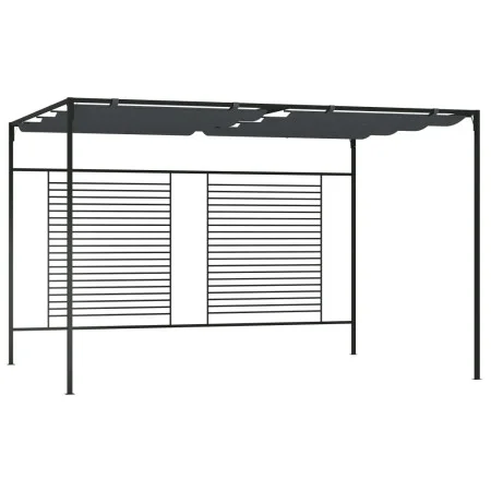Cenador con techo retráctil antracita 4x3x2,3 m 180 g/m² de vidaXL, Carpas y cenadores - Ref: Foro24-313625, Precio: 344,85 €...