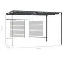 Cenador con techo retráctil antracita 4x3x2,3 m 180 g/m² de vidaXL, Carpas y cenadores - Ref: Foro24-313625, Precio: 344,85 €...