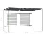 Cenador con techo retráctil antracita 4x3x2,3 m 180 g/m² de vidaXL, Carpas y cenadores - Ref: Foro24-313625, Precio: 352,12 €...