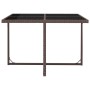 Set de comedor jardín 5 pzas y cojines ratán sintético marrón de vidaXL, Conjuntos de jardín - Ref: Foro24-43899, Precio: 339...