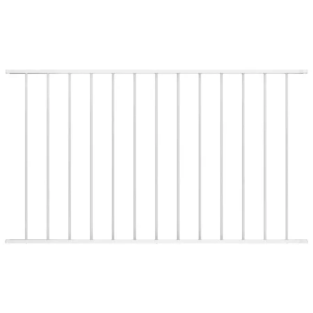 Zaunelement aus weiß pulverbeschichtetem Stahl, 1,7 x 0,75 m von vidaXL, Zaunpaneele - Ref: Foro24-145224, Preis: 38,05 €, Ra...
