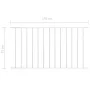Zaunelement aus weiß pulverbeschichtetem Stahl, 1,7 x 0,75 m von vidaXL, Zaunpaneele - Ref: Foro24-145224, Preis: 38,05 €, Ra...