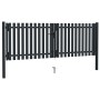 Cancela doble de valla de acero gris antracita 306x125 cm de vidaXL, Puertas de jardín - Ref: Foro24-146350, Precio: 372,96 €...