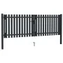 Doppeltes Zauntor aus anthrazitgrauem Stahl, 306 x 125 cm von vidaXL, Gartentore - Ref: Foro24-146350, Preis: 364,68 €, Rabat...