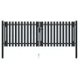 Doppeltes Zauntor aus anthrazitgrauem Stahl, 306 x 125 cm von vidaXL, Gartentore - Ref: Foro24-146350, Preis: 364,68 €, Rabat...