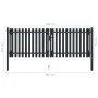 Doppeltes Zauntor aus anthrazitgrauem Stahl, 306 x 125 cm von vidaXL, Gartentore - Ref: Foro24-146350, Preis: 364,68 €, Rabat...