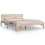 Estructura de cama madera maciza 150x200 cm de vidaXL, Camas y somieres - Ref: Foro24-810500, Precio: 118,58 €, Descuento: %