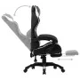 Silla gaming con reposapiés cuero sintético blanco y negro de vidaXL, Sillas de oficina - Ref: Foro24-287991, Precio: 172,88 ...
