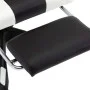 Silla gaming con reposapiés cuero sintético blanco y negro de vidaXL, Sillas de oficina - Ref: Foro24-287991, Precio: 172,88 ...