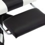 Silla gaming con reposapiés cuero sintético blanco y negro de vidaXL, Sillas de oficina - Ref: Foro24-287991, Precio: 166,83 ...