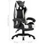 Silla gaming con reposapiés cuero sintético blanco y negro de vidaXL, Sillas de oficina - Ref: Foro24-287991, Precio: 172,88 ...