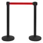 Black iron airport tape barrier 4 units by vidaXL, Safety barriers - Ref: Foro24-149577, Price: 120,64 €, Discount: %