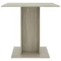 Mesa de comedor de madera contrachapada color roble 80x80x75 cm de vidaXL, Mesas de cocina y de comedor - Ref: Foro24-800255,...