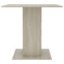 Mesa de comedor de madera contrachapada color roble 80x80x75 cm de vidaXL, Mesas de cocina y de comedor - Ref: Foro24-800255,...