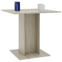 Mesa de comedor de madera contrachapada color roble 80x80x75 cm de vidaXL, Mesas de cocina y de comedor - Ref: Foro24-800255,...