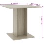 Mesa de comedor de madera contrachapada color roble 80x80x75 cm de vidaXL, Mesas de cocina y de comedor - Ref: Foro24-800255,...