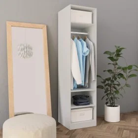 Armario de madera contrachapada blanco 50x50x200 cm de vidaXL, Armarios roperos - Ref: Foro24-800234, Precio: 125,96 €, Descu...