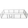 Corral para perros 12 paneles de acero 80x60 cm negro de vidaXL, Casetas y cercados para perros - Ref: Foro24-170573, Precio:...