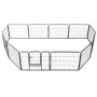 Corral para perros 12 paneles de acero 80x60 cm negro de vidaXL, Casetas y cercados para perros - Ref: Foro24-170573, Precio:...