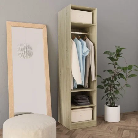 Armario de madera contrachapada color roble 50x50x200 cm de vidaXL, Armarios roperos - Ref: Foro24-800237, Precio: 101,99 €, ...