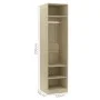 Armario de madera contrachapada color roble 50x50x200 cm de vidaXL, Armarios roperos - Ref: Foro24-800237, Precio: 101,99 €, ...