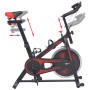Bicicleta estática con sensores de pulso negra y roja de vidaXL, Bicicletas estáticas - Ref: Foro24-91190, Precio: 244,88 €, ...