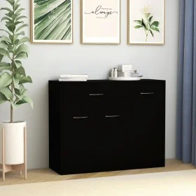 Black plywood sideboard 88x30x70 cm by vidaXL, Sideboards - Ref: Foro24-800676, Price: 72,48 €, Discount: %