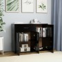 Aparador de madera contrachapada negro 88x30x70 cm de vidaXL, Aparadores - Ref: Foro24-800676, Precio: 73,52 €, Descuento: %