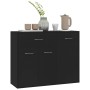 Aparador de madera contrachapada negro 88x30x70 cm de vidaXL, Aparadores - Ref: Foro24-800676, Precio: 73,52 €, Descuento: %