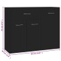 Aparador de madera contrachapada negro 88x30x70 cm de vidaXL, Aparadores - Ref: Foro24-800676, Precio: 73,52 €, Descuento: %