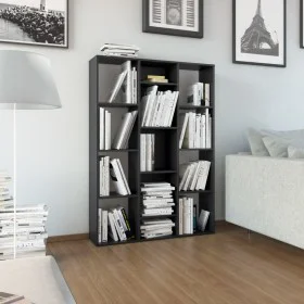 Black chipboard space divider/shelf 100x24x140 cm by vidaXL, Room dividers - Ref: Foro24-800442, Price: 82,35 €, Discount: %