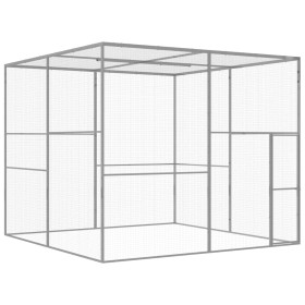 Jaula para gatos acero galvanizado 3x3x2,5 m de vidaXL, Jaulas y habitáculos para animales pequeños - Ref: Foro24-146361, Pre...