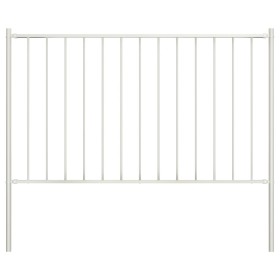 Panel valla y postes acero recubrimiento polvo blanco 1,7x1,25m de vidaXL, Paneles de vallas - Ref: Foro24-145217, Precio: 59...